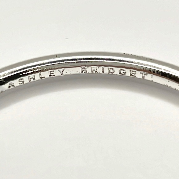 AB Daughter  LOVE Heart ❤️ Charm Bracelet Silver Tone clamper hinged closure - Picture 8 of 9